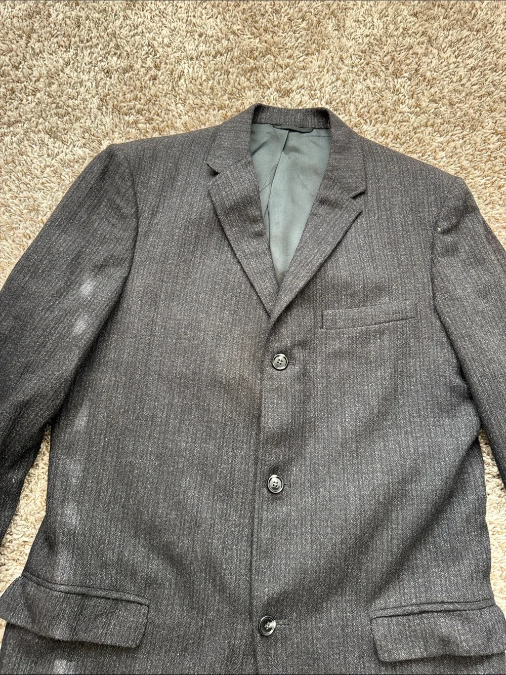 Vintage 1950's Truxton Wool Pinstripe Mens Suit 40R